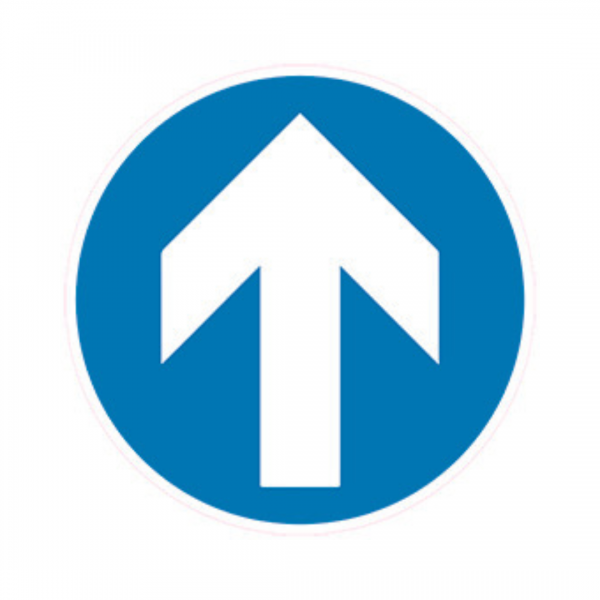 Balise Sticker Dégager la piste tout droit BALI-STI-RM116